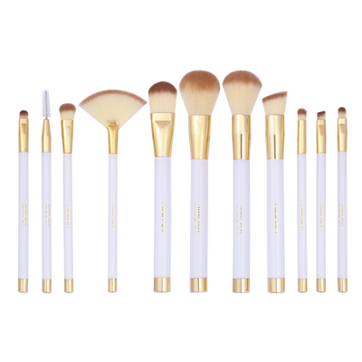 

Diolan Makeup Brush Set 12 Pieces Wooden Handle Premium Synthetic Hair Foundation Blending Blush Concealer Eyeliner Face Cosmetics