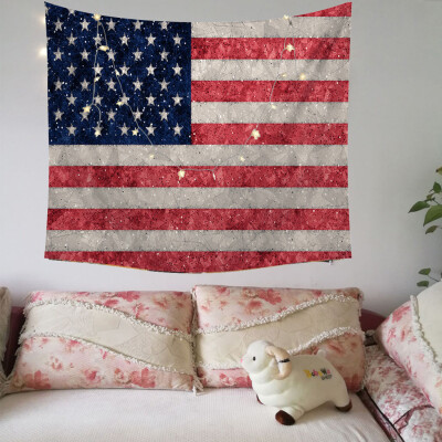 

Gobestart Independence Day Print Family Tapestry Light String Combination Wall Decor15x2m