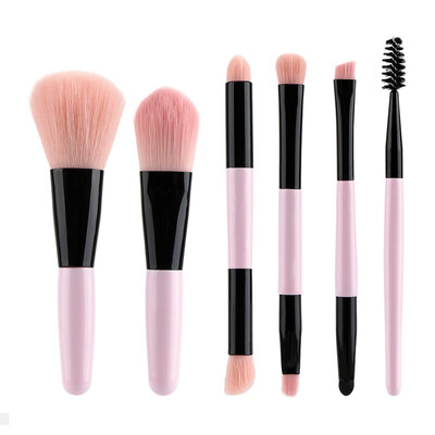 

Professional Double Head Eyeshadow Eyeliner Lips Powder Foundation Cosmetic 6Pcs Makeup Brushes Sets