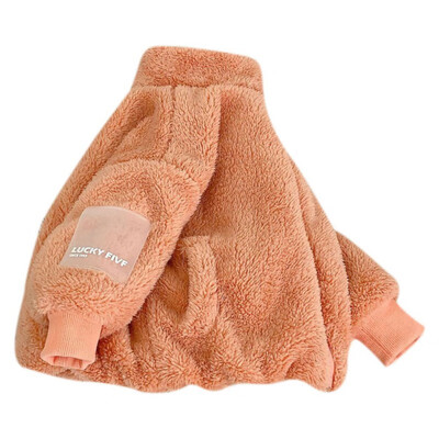 

Children Lamb Coat Soft Cute Solid Color Cotton Thicken High Collar Zipper Warm Outerwear Children Jacket Tops