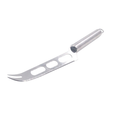 

Round Handle Stainless Steel Butter Knife Cheese Dessert Knifes Pizza 3-hole Butter Fork Cheese Knife Toast Breakfast Tool