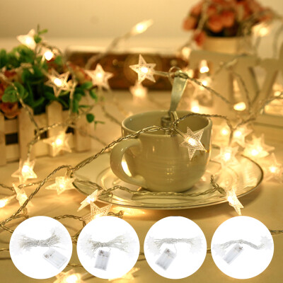 

10203040 LED Star Light String Flickering Garland Battery Powered Christmas Party Lamps Wedding Decorative Garlands