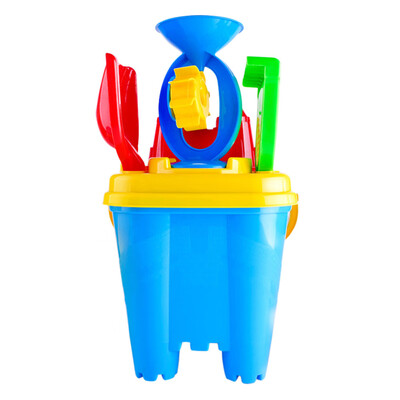 

YIWULA 7Pcs Sand Kids Beach Toys Castle Bucket Spade Shovel Rake Water Tools For Kids