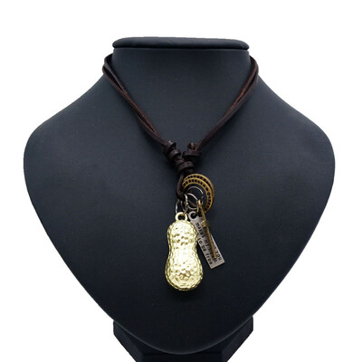 

Charming Cowhide Retro Ornaments Sweater Chain Long Necklace Korean Wild Long Fruit