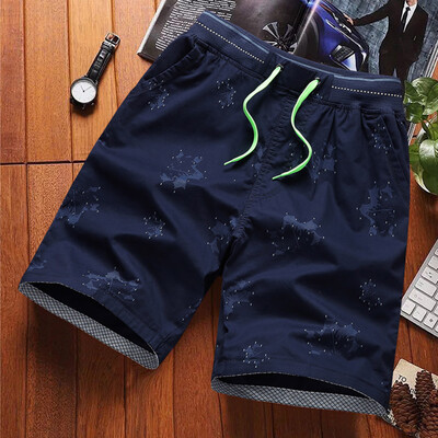 

Gobestart Fashion Mens Stripe Zip Pocket Elastic Cord Casual Cotton Sports Shorts Beach Pants