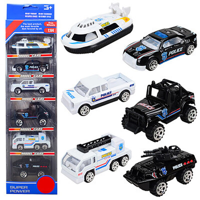 

YIWULA164 Mini Inertia Alloy Car Model Toy Police Car Boy Model Child Car Toy