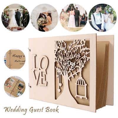 

Wedding Decroation Guest Book Wooden Tree Personalised Guest Book Pages