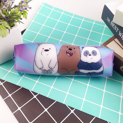 

Lovely Cartoon Bear Panda Pencil Case Silicone Naked Bear Stationery Pouches