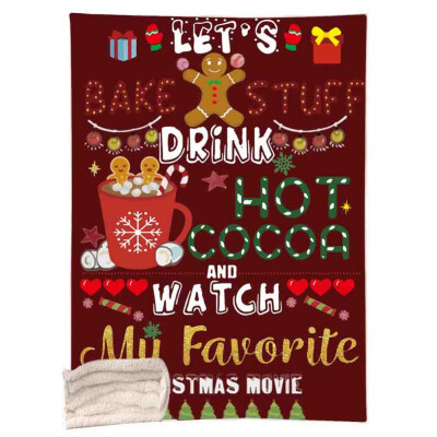 

Christmas Movie Watching Blanket Double-Sided Thickening Super Soft Cozy Warm Plush Throws For Adults And Children 150 X 200CM