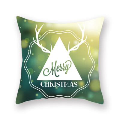 

Print Pillow Case Merry Christmas Polyester Sofa Car Cushion Cover Home Decor throw pillows covers decorative Christmas Series