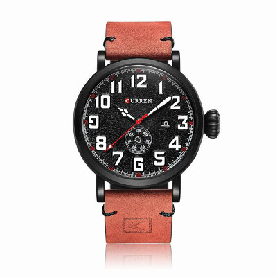 

Curren Leather Band Watches Fashion Business Men High Quality Quartz Wrist Casual Sports Watches