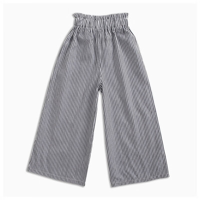 

Toddler Kids Girls Striped Loose Pants with Bowknot Strapped Casual Wide Leg Pants Trousers Clothes Outfits