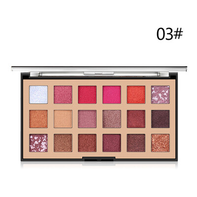 

MISS ROSE 18 Colors Eyeshadow Palette Glitter Matte Nude Eye Shadow Palette Waterproof Long Lasting