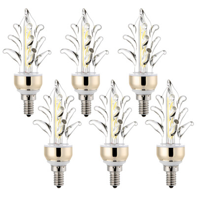 

6PCS E12 350LM Energy Saving 29W LED Candle Light Bulb 110V Triangle Ice Flower Lamp