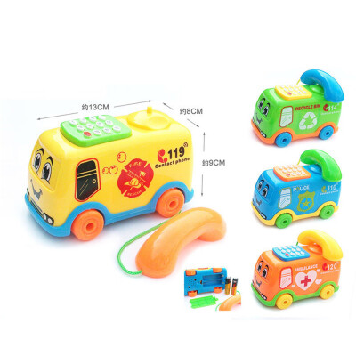 

YIWULA2017 Baby Toys Music Cartoon Bus Phone Educational Developmental Kids Toy Gift