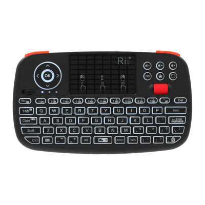 

Rii i4 Mini Wireless Keyboard Bluetooth & 24GHz Dual Modes Handheld Fingerboard Backlit Mouse Touchpad Remote Control Compatible