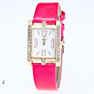 

〖Follure〗Retro Candy Colors Design Leather Band Analog Alloy Quartz Wrist Watch