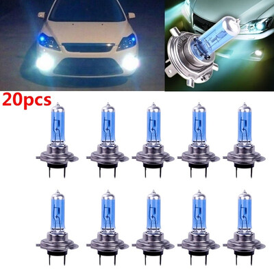 

20104pcs White 12V H7 100W Xenon Lamp Super Bright Halogen Car Headlight Bulbs
