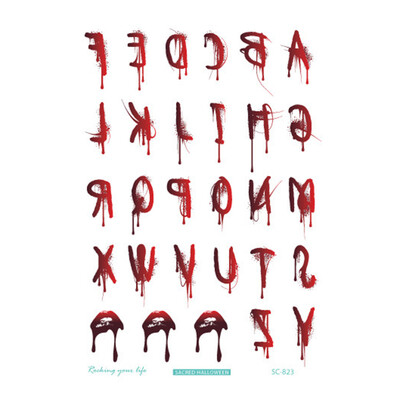 

〖Follure〗Waterproof Temporary Tattoo Sticker Scar Terror Wound Blood Injury Halloween Hot