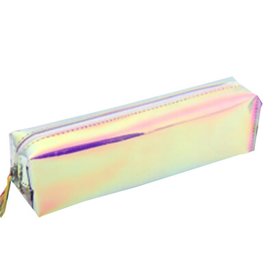 

Large Capacity Fashion Girl Boy Shining Pencil Case Colorful Transparent Pen Box Student Pencilcase