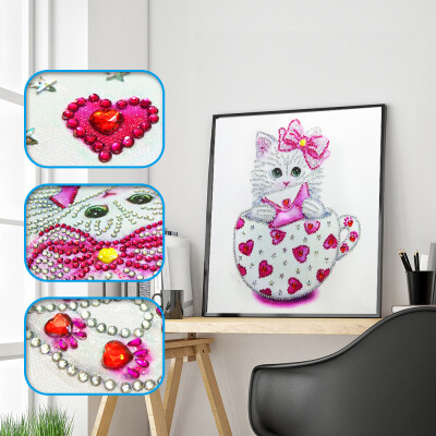 

Gobestart Special Shaped Diamond Painting DIY 5D Partial Drill Cross Stitch Kits Crystal R