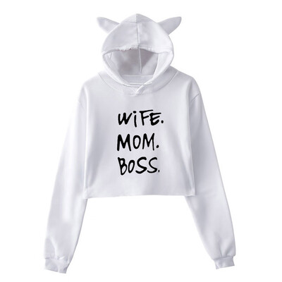 

Tailored Womens Winter Personality Cat Ears Lumbar Loose Fleece Hooded Sweatshirt