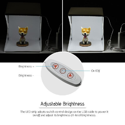 

Portable Photo Studio LED Light Box Shooting Tent Mini Folding Photography Studio Softbox with 4 Colors Backdrops 1pc LED Strip wi