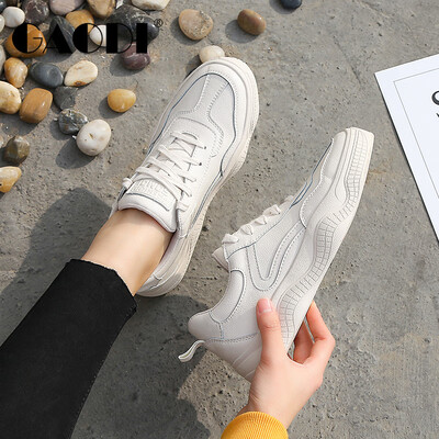 

Gao Di gaodi Korean version of the wild network Hongzhi smoked mountain this style leather thick-soled tie sports shoes womens meters 38