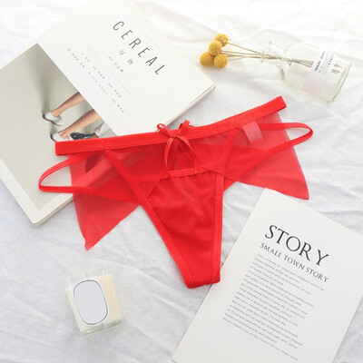 

Sexy Women Panties Thin Belt Temptation Panties Mesh Solid Transparent Lingerie Low Waist G-String