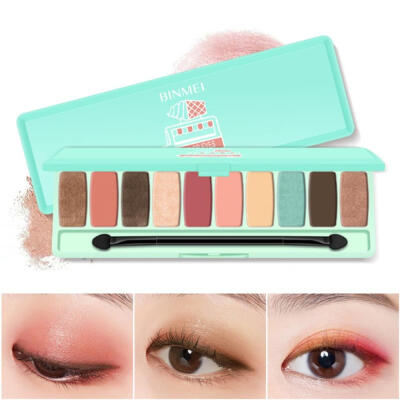 

Retro Style Peach Makeup Pearlescent Matte 10 Colors Eye Shadow Natural And Luster Makeup Effect Accessorices Charming