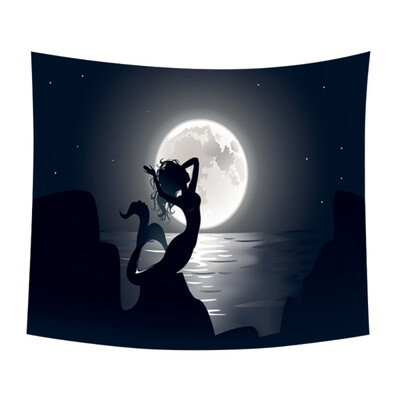 

Tapestry Wall Hanging Wild Animals Yoga Mats Star Moon Camping Home Decoration Blanket Mountain Polyester Handmade