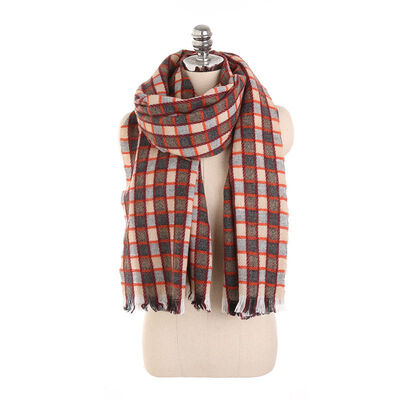 

New Autumn Winter Womens Plaid Scarf Plaid Girls Long Warm Cashmere Scarves Shawl Female Fashion Scarf Wraps 192cm 755cm