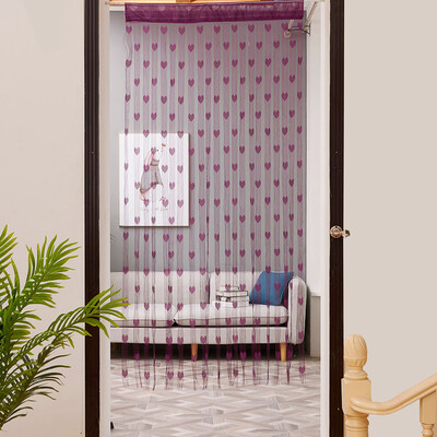

Siaonvr 50x200cm Love Heart String Curtain Window Door Divider Sheer Curtain Valance