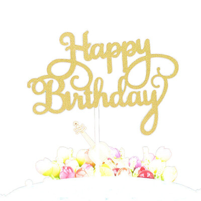 

DIY Hollow Carved 10 Cake Toppers Birthday Party 250G Glitter Paper Decorations Cake Topper Letter 135x85CM