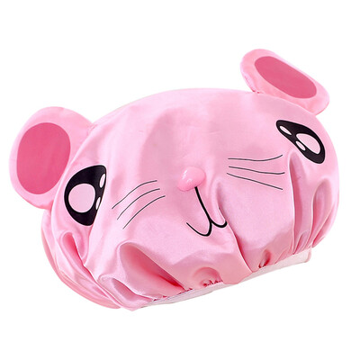 

Gobestart Double-layer Children Cartoon Waterproof Shower Cap Cute Baby Bath Cap