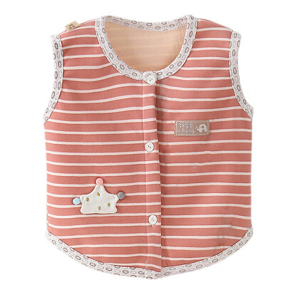 

Autumn Winter Children Baby Vest 3M-4Y Fashion Casual Cartoon Stripes Cotton Soft Warm Vest Boy Girl Waistcoat 4Colors