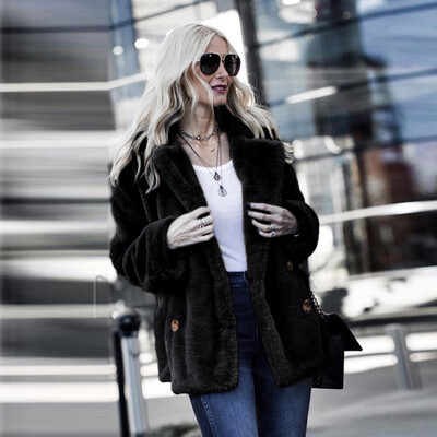 

Toponeto Womens Casual Jacket Winter Warm Outwear Button Pocket Long Outercoat Coat