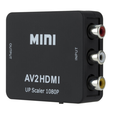 

Mini AV to HDMI Converter Adapter Composite AV2HDMI Converter 1080P HDTV DVD AV to HDMI Converter