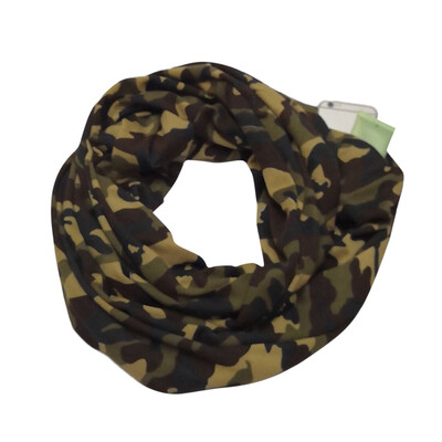 

Gobestart Women Stripe Winter Convertible Infinity Scarf Pocket Loop Zipper Pocket Scarves