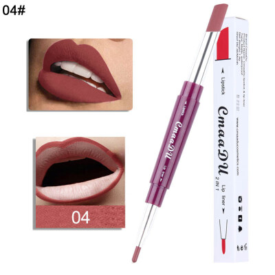 

2 in 1 Dual Head Lipliner Pencil Waterproof Long-lasting Stick Soft Lip Makeup