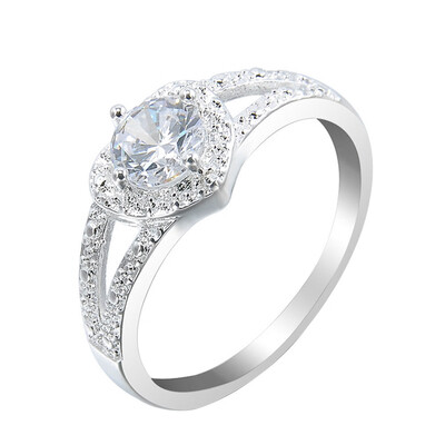 

Jewelry Valentines Day Lover Gifts Love Heart Shape Rings White Wedding Rings for Women Fine