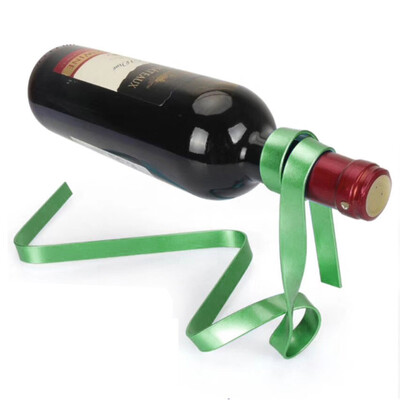 

Toponeto Magic Floating Colored Ribbon Wine Bottle Holder Rack Stand Bracket Art