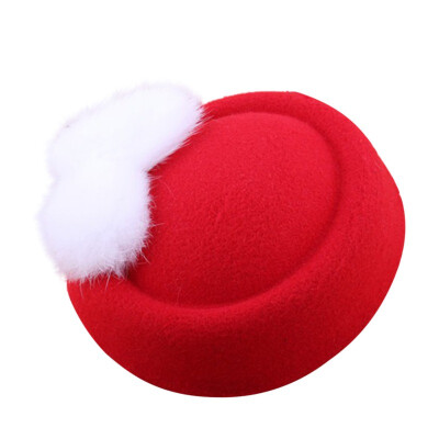 

Girls Beret Baby Headwear Accessories Hairpin Hat Fashion Festival New Year Childrens Hat Fur Hair Ball Girls Hat