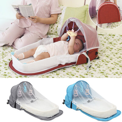 

Baby Safety Isolation Bed Multi-function BB Outdoor Folding Bed Travel Cradle Foldable Crib Portable Bionic Baby Crib