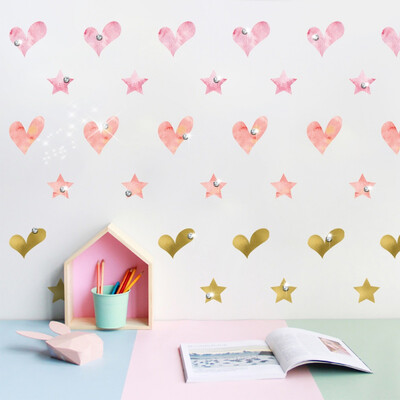 

Lovely Cartoon Floral Shape Wall Sticker Kids Nursery Stickers Wall Decals Home Decor Creative Beautiful Star Wall Stickers