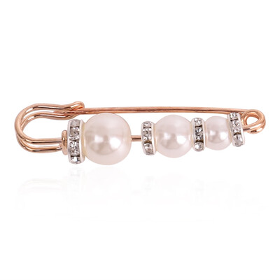 

Pearl Pin Dress Rhinestone Decor Scarf Buckle Clip Jewelry Brooches Men Women