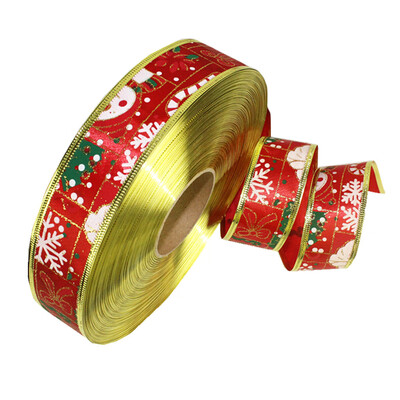 

Gobestart 10m Long Santa Snowman Christmas Ribbon Christmas Tree Garland Decoration