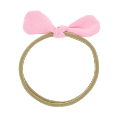

New Summer Infant Adjustable Bunny Ear Headwear 10 Colors Baby Girls Toddler Grosgrain Hair Bow Slim Headbands