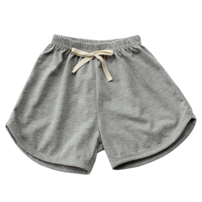 

2019 Summer Casual Boys Girls Shorts Children Beach Wear Solid Color Loose Bottom Short Trousers