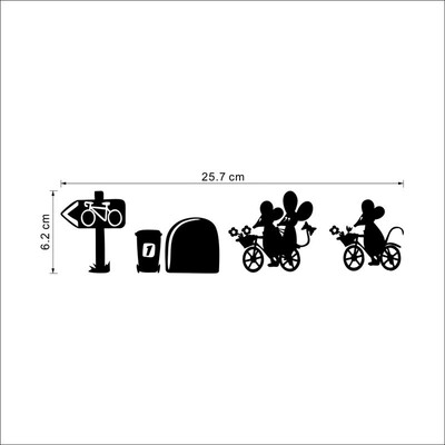 

Wall Sticker DIY Rats Mouse Horror Wall Sticker Decal Home Decor Floor Bedroom Decor Kitchen Kids